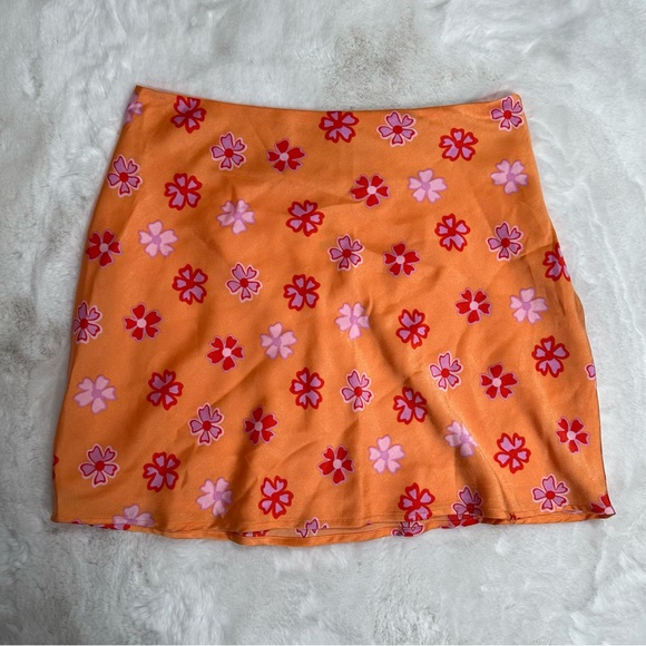 Cotton On Dresses & Skirts - NWT Cotton On High Waisted Orange Floral Skirt